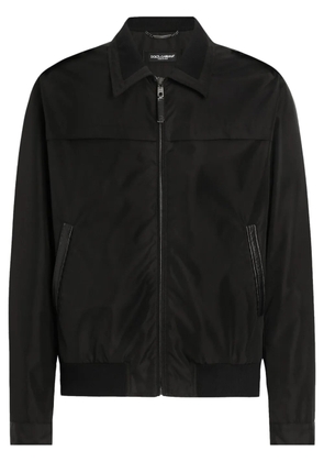 Dolce & Gabbana logo-plaque bomber jacket - Black