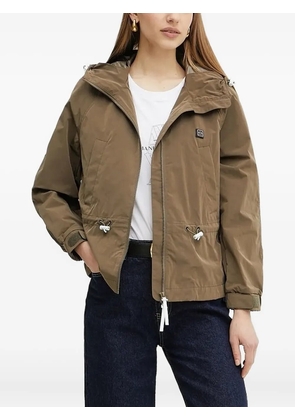 Armani Exchange hooded drawstring jacket - Brown