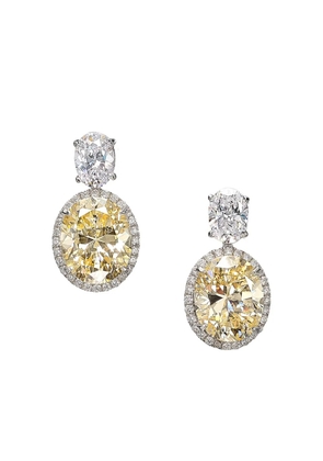 Anabela Chan 14K white gold Celestial Halo diamond earrings - Silver