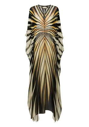 Roberto Cavalli silk kaftan dress - Black