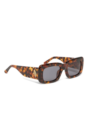 The Attico Marfa rectangle-frame sunglasses - Brown