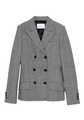 Manuel Ritz chevron blazer - Black