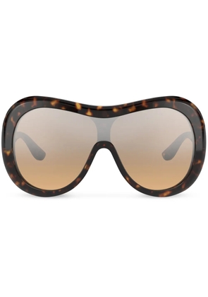 Dolce & Gabbana Eyewear DNA oversize-frame sunglasses - Brown