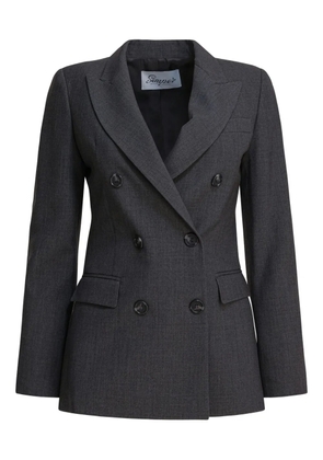 Semper double-breasted pocketed blazer - Grey