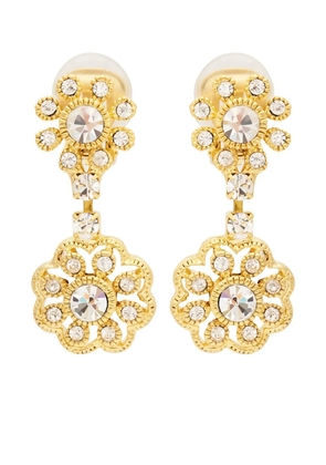 Kenneth Jay Lane flower-detailing earrings - Gold
