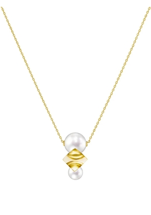 TASAKI 18K yellow gold M/G Tasaki Square Leaf pearl pendant
