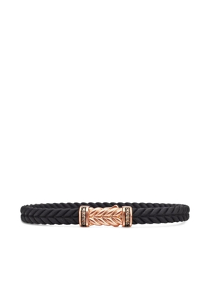 David Yurman 18kt rose gold Chevron bracelet (6mm) - Black