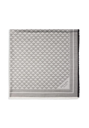 Prada silk-wool shawl - Black