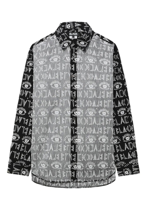 Black Comme Des Garçons graphic-motif shirt - Grey