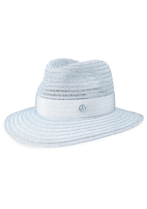 Maison Michel Henrietta straw fedora hat - Blue