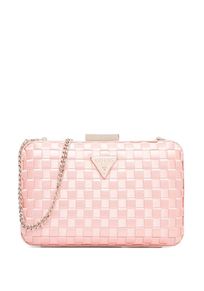 GUESS USA logo-plaque clutch bag - Pink