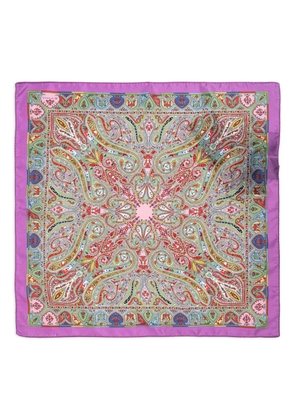 ETRO paisley-pattern silk scarf - Purple