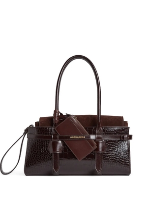 DSQUARED2 leather tote bag - Brown
