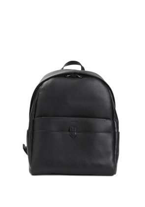 Canali zip leather backpack - Black