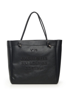 V°73 Cortina embroidered-logo shoulder bag - Black
