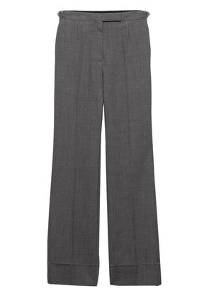 Prada belted wool tailored trousers - Grey