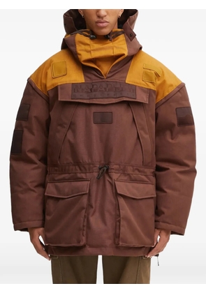 Napapijri Skidoo logo-patch hooded jacket - Brown