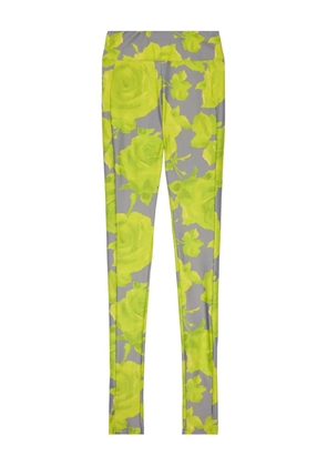 MSGM floral-print trousers - Grey