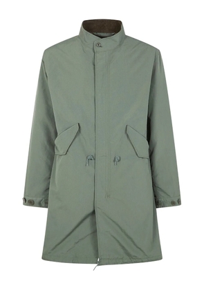 Snow Peak drawstring front-pocket jacket - Green