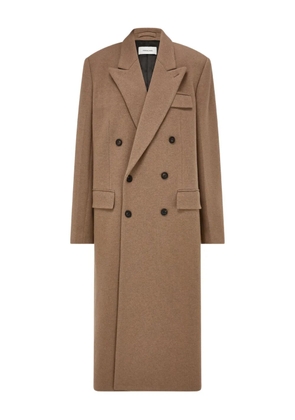 Ferragamo double-breasted peak-lapel coat - Neutrals
