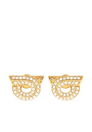 Ferragamo Gancini rhinestone-embellished earrings - Gold