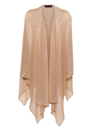 Talbot Runhof lurex semi-sheer shawl - Gold