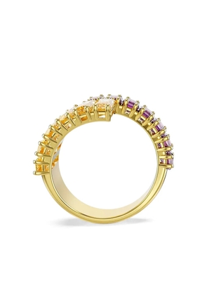 Swarovski Matrix baguette-cut gold ring
