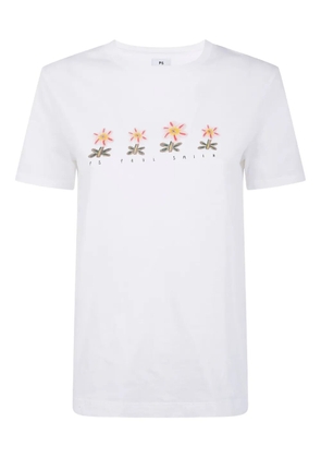 PS Paul Smith flower-print cotton T-shirt - White