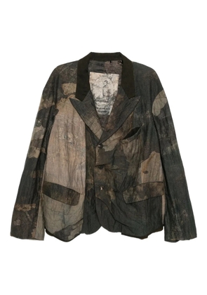 Ziggy Chen printed blazer - Grey