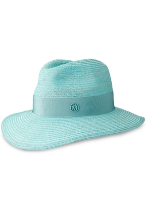 Maison Michel Henrietta straw fedora hat - Blue