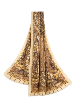 ETRO fringed paisley-print scarf - Neutrals