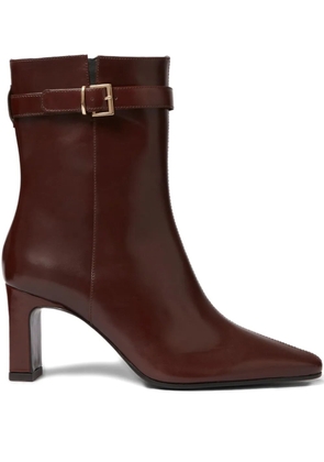 Claudie Pierlot buckle-strap pointed-toe ankle boots - Brown