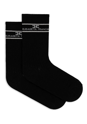 Elisabetta Franchi logo-detail socks - Black