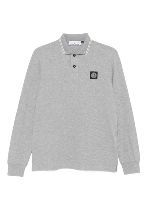 Stone Island logo-patch polo shirt - Grey
