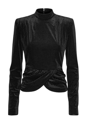 ROTATE BIRGER CHRISTENSEN velvet blouse - Black