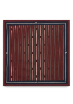 Drôle De Monsieur striped scarf - Red