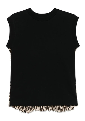 sacai panelled tank top - Black