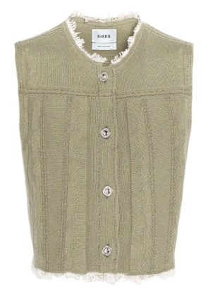 Barrie frayed denim vest - Green