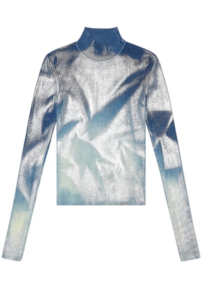 Diesel M-Ileen metallic-effect jumper - Blue