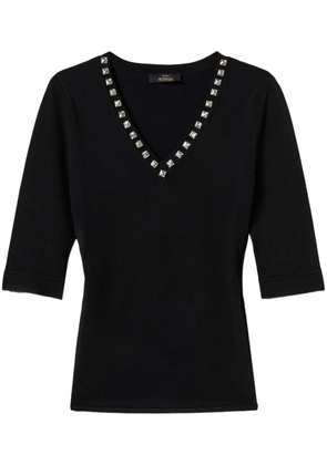 TWINSET rhinestoned T-shirt - Black