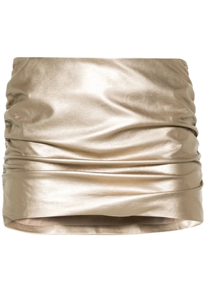MISBHV ruched metallic miniskirt - Gold