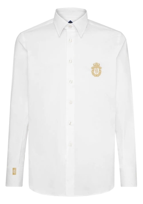 Billionaire crest-motif poplin shirt - White