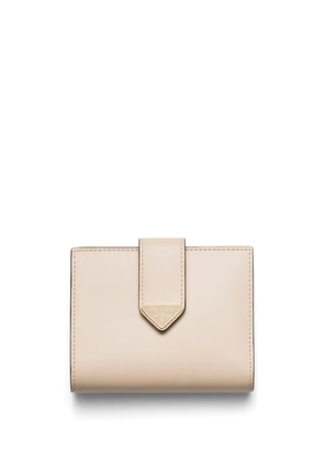 Prada small leather bi-fold wallet - Neutrals