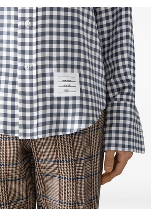 Thom Browne gingham-check silk shirt - Blue