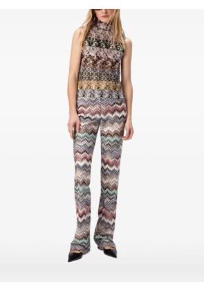 Missoni high-neck floral-pattern top - Neutrals