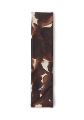 Prada printed scarf - Brown