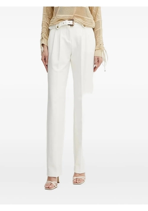 Versace Jeans Couture belted pleated trousers - White