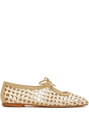 Andrea Gomez woven lace-up ballet flats - Neutrals