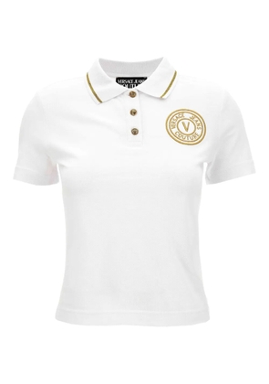 Versace Jeans Couture embroidered-logo polo shirt - White