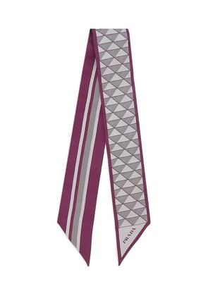Prada geometric-pattern scarf - Red